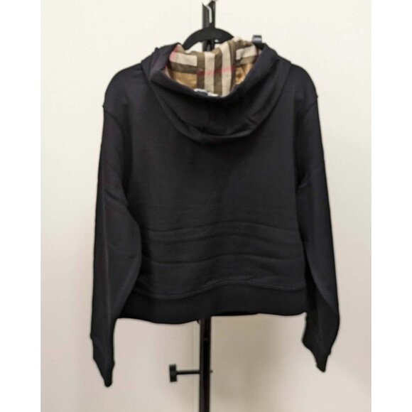 Burberry Women’s Talley Vintage Check Hoodie Black S - Picture 3 of 9